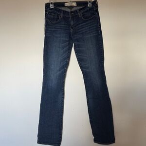 Abercrombie & Fitch Emma Dark Blue Straight Leg Jeans